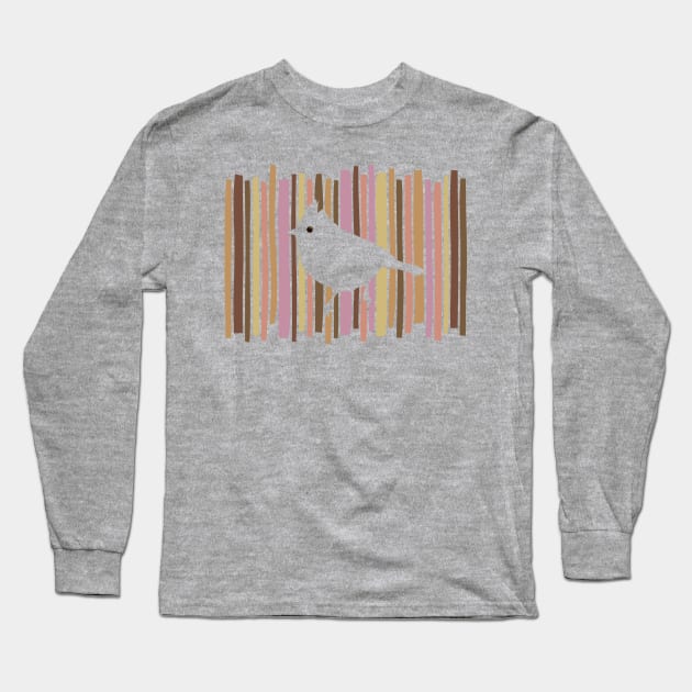 Cute Bird Silhouette Long Sleeve T-Shirt by TrishAbyss